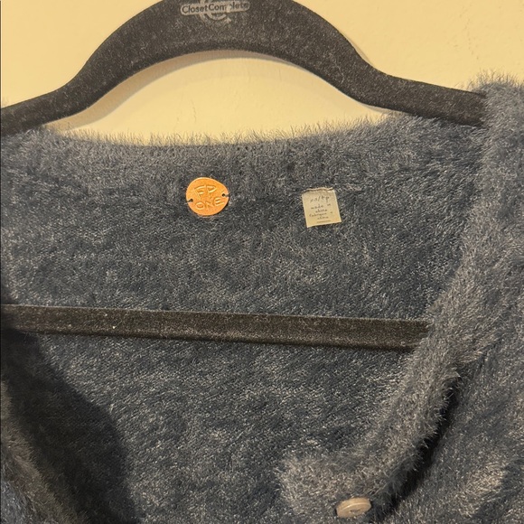 Free People One Oversized Fuzzy Allegra Cardi in Black - XS - Picture 4 of 5